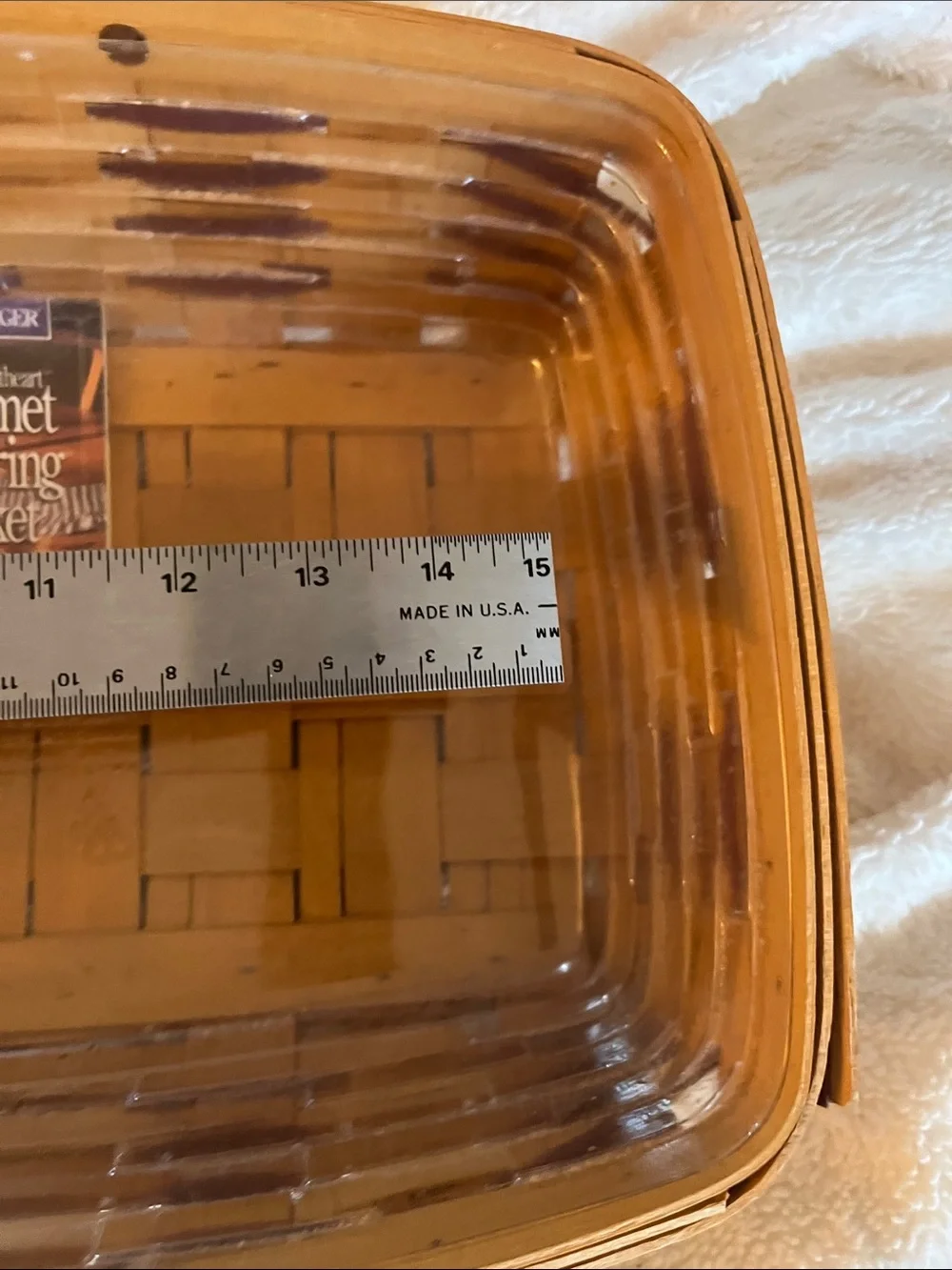 Longaberger Warm Brown Rectangular Woven Serving Basket